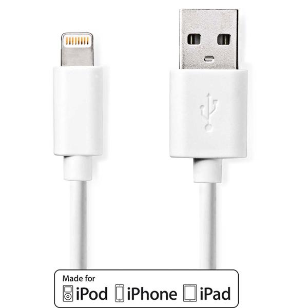 3er-Set MFi Zertifiziertes iPhone Ladekabel, 1 Meter, weiss – USB-A auf Lightning – Für sicheres und schnelles Laden aller kompatiblen iPhones