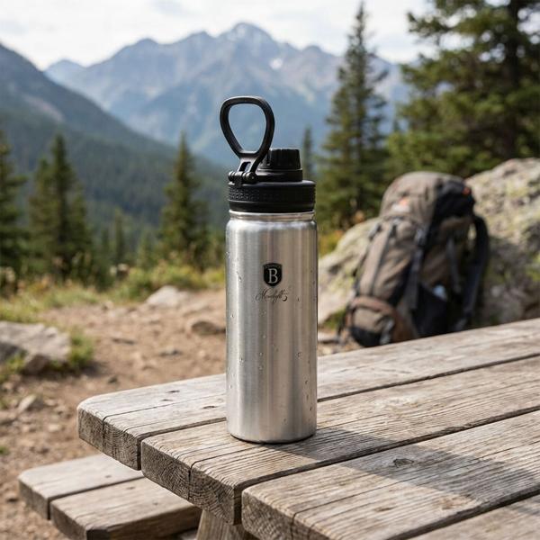 Robuste 540ml Edelstahl Trinkflasche / Sportflasche: Langlebig, geschmacksneutral & ideal für Fitness, Outdoor & Büro, Auslaufsicher & leicht zu reinigen