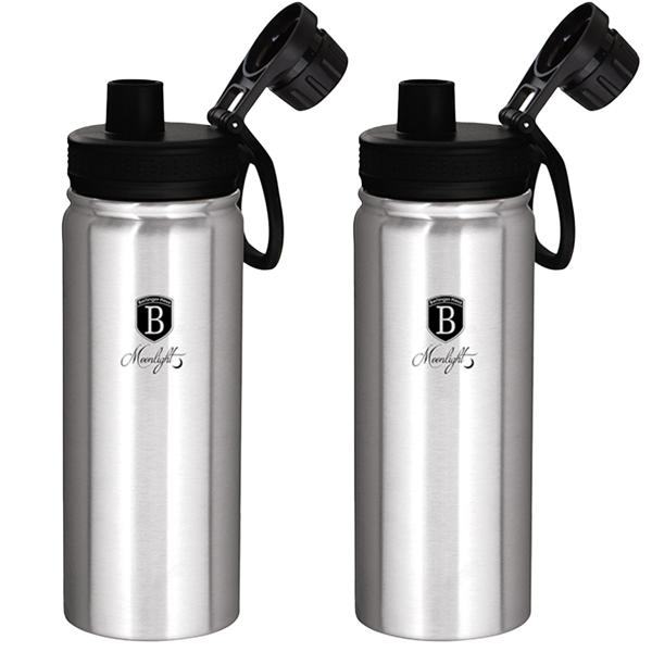2er-Set Robuste 540ml Edelstahl Trinkflasche / Sportflasche: Langlebig, geschmacksneutral & ideal für Fitness, Outdoor & Büro, Auslaufsicher & leicht zu reinigen