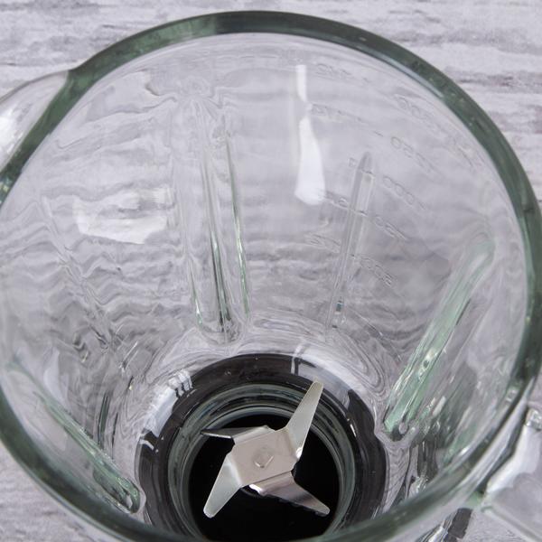 Design Standmixer 1,5 Liter: Stilvoller 600 Watt Mixer in Schwarz-Roségold mit robustem Glaskrug. Maximale Leistung und ein Highlight in jeder Küche