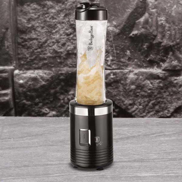 Perfekter Smoothie Maker, edles schwarz, 500ml, hochwertige Edelstahlklingen, inkl. praktischem To-Go Becher für aktive Menschen