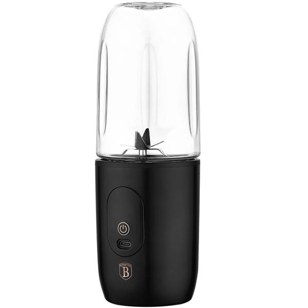 To-Go-Mixer (USB), 120-130W, LED Anzeige, kraftvoll - schwarz-roségold, edles Design - Smoothies to go – stilvoll & stark