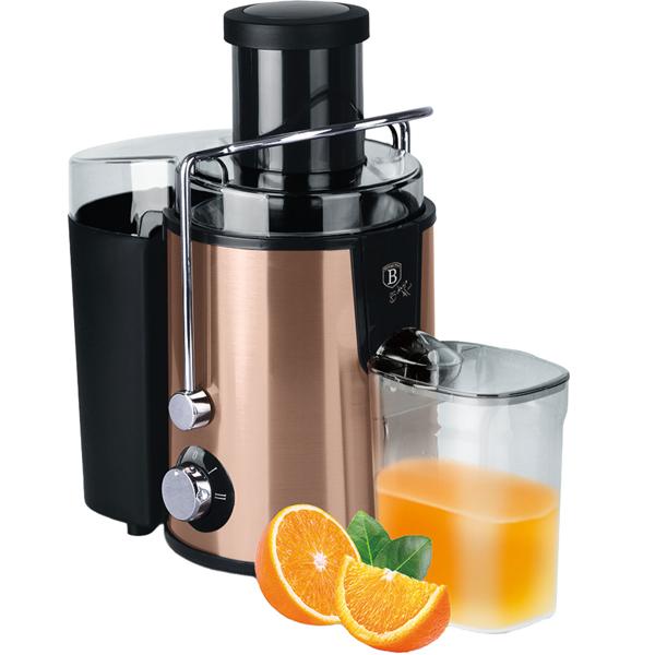 Kraftvoller Entsafter für Obst & Gemüse, 500W, großem Fruchtfleischbehälter & 600 ml Saftbehälter – edles Design in Roségold für frische Säfte