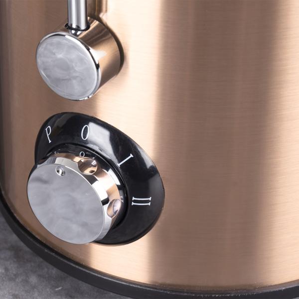 Kraftvoller Entsafter für Obst & Gemüse, 500W, großem Fruchtfleischbehälter & 600 ml Saftbehälter – edles Design in Roségold für frische Säfte