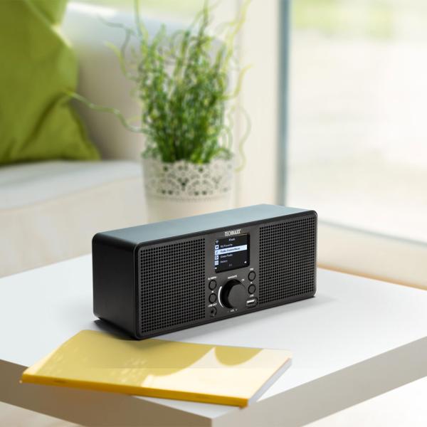 WLAN Internetradio mit Wetteranzeige und Weckfunktion, Stereo-Lautsprecher