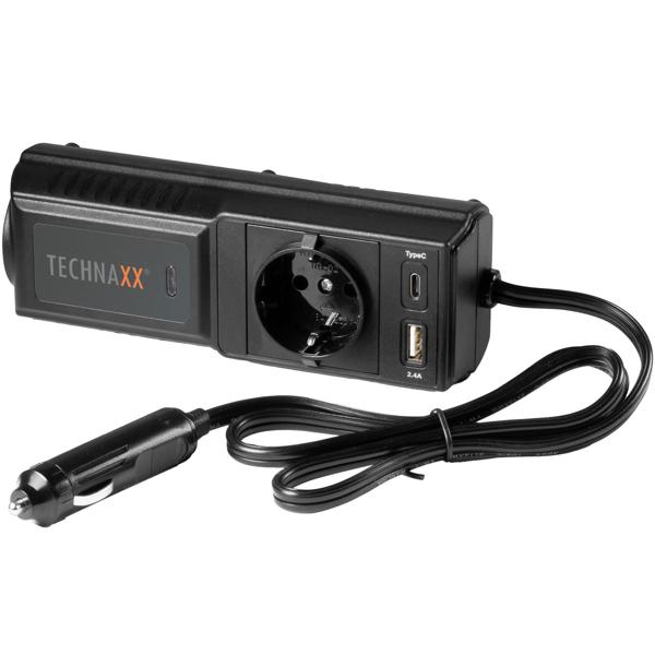 Leistungsstarker Kfz-Wechselrichter 12V auf 230V mit Steckdose & 2 USB-Ports, ideal für Auto, Camping & Reisen, zuverlässige Stromversorgung