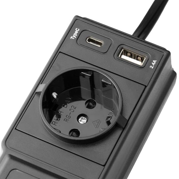 Leistungsstarker Kfz-Wechselrichter 12V auf 230V mit Steckdose & 2 USB-Ports, ideal für Auto, Camping & Reisen, zuverlässige Stromversorgung