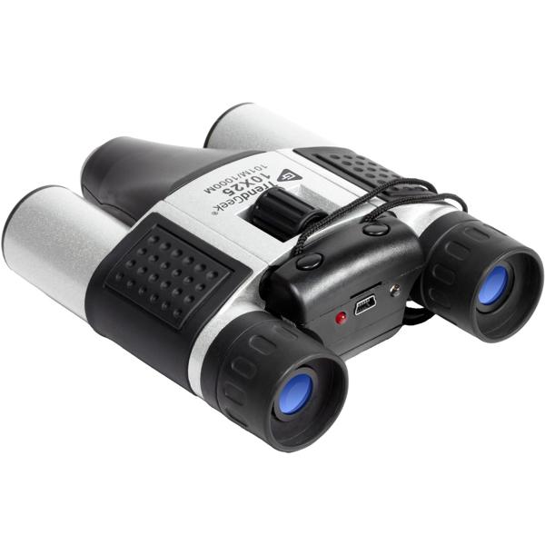 HD-Fernglas mit Foto & Video, 10x25, Präzisionsoptik – schwarz/silber, für gestochen scharfe Aufnahmen unterwegs