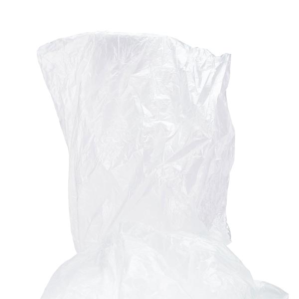 Notfall Regenponcho transparent mit Kapuze & Ärmeln - robuster PE Kunststoff Wetterschutz für Outdoor, Festival, Camping - 122x125cm - leicht (20g)