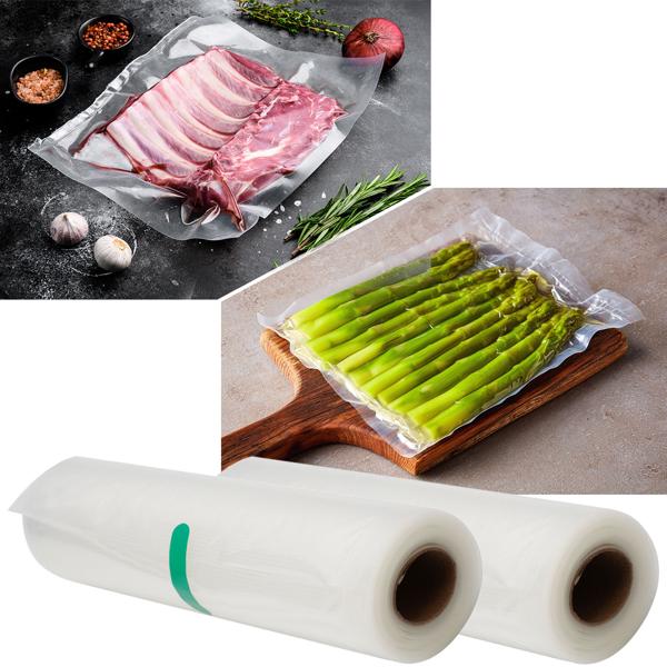 Vakuumier-Folienschläuche (2er-Set), 20x500 cm – Vakuumierbeutel BPA-frei, reissfest & kochfest, für Sous Vide & Balken-Vakuumierer