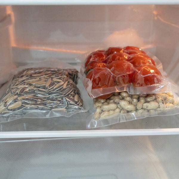 Vakuumiergerät 110 Watt - Effektives Vakuumieren fester & flüssiger Lebensmittel für Sous-Vide & Marinieren - Inkl. 3er-Folienrollen Set