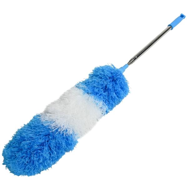 2er-Set Flexibler Staubwedel mit Teleskop-Griff aus Edelstahl, ausziehbar von 78 bis 248 cm, antistatisch & waschbar, für schwer erreichbare Stellen