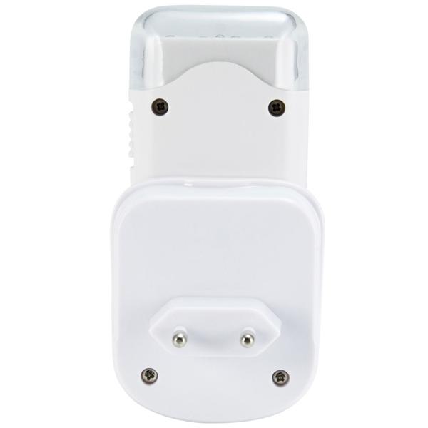 Clevere Akku LED-Taschenlampe für die Steckdose mit Einschaltautomatik: 20lm, weiss, bis 2h unabhängig - Nacht-&Notfalllicht für mehr Sicherheit