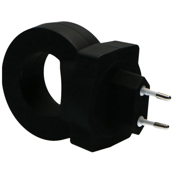 Akku LED-Taschenlampe: 200lm, Einschaltautomatik, Nachtlicht, schwarz - Automatisches Notlicht & Taschenlampe in Einem – Praktisch & Zuverlässig