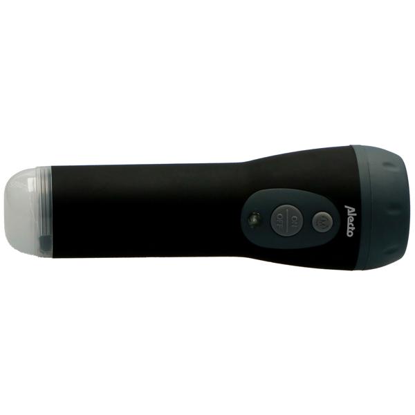 Akku LED-Taschenlampe: 200lm, Einschaltautomatik, Nachtlicht, schwarz - Automatisches Notlicht & Taschenlampe in Einem – Praktisch & Zuverlässig