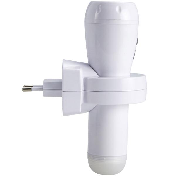 2er-Set Akku LED-Taschenlampe: 200lm, Einschaltautomatik, Nachtlicht, weiss - Automatik Notlicht & Taschenlampe in Einem – Praktisch & Zuverlässig