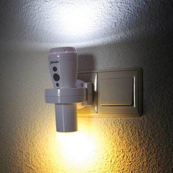 2er-Set Akku LED-Taschenlampe: 200lm, Einschaltautomatik, Nachtlicht, weiss - Automatik Notlicht & Taschenlampe in Einem – Praktisch & Zuverlässig