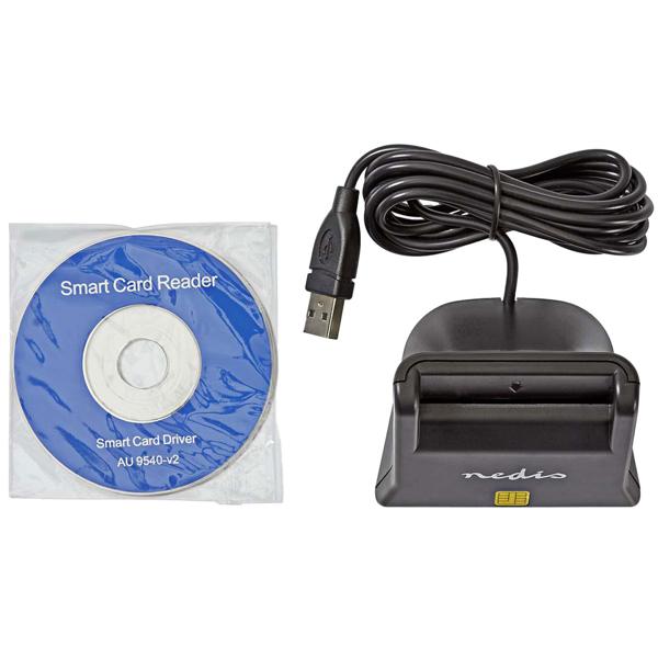 USB Kartenlesegerät für Speicherkarten & SmartCards - Sichere Online-Authentifizierung - Kompatibel mit Windows 7/8/10 - USB 2.0 Schnittstelle