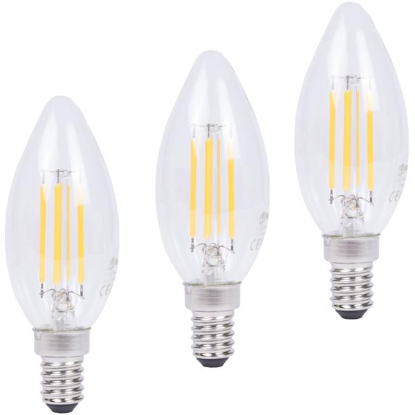 LED-Filament-Kerzenlampe C35-E14-4W-400lm-2500K-warmweiss-dimmbar-360°-Beleuchtung-energiesparend-für gemütliche Atmosphäre-20.000h Lebensdauer
