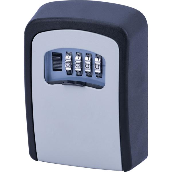 Extra sicherer Mini Schlüssel-Safe mit Zahlenschloss, robustem Aluminium Gehäuse und Schutzklappe - wetterfest für drinnen und draussen