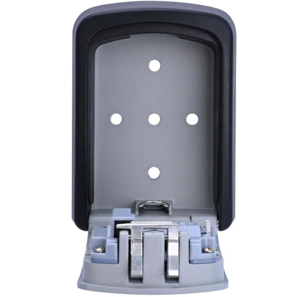 Extra sicherer Mini Schlüssel-Safe mit Zahlenschloss, robustem Aluminium Gehäuse und Schutzklappe - wetterfest für drinnen und draussen