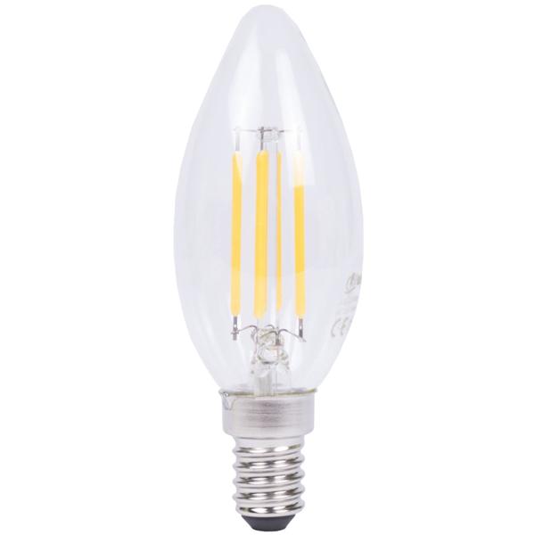 9er-Set LED-Filament-Kerzenlampe C35 E14 - Dimmbar für gemütliche Atmosphäre - 4W 400lm 2500K warmweiss - 360° Abstrahlwinkel 20.000 Std.