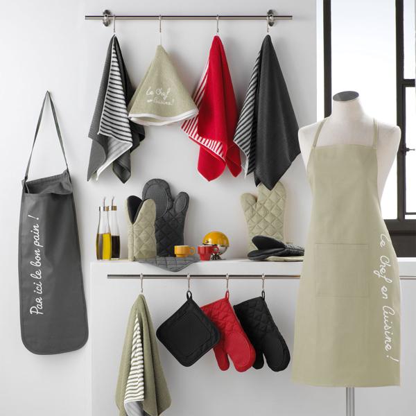 3er Mikrofaser Geschirrtücher Set - Saugstark, streifenfrei & strapazierfähig für Küche - 40x40 cm, 2x beige uni, 1x beige/weiss gestreift - Ideal als Geschenk