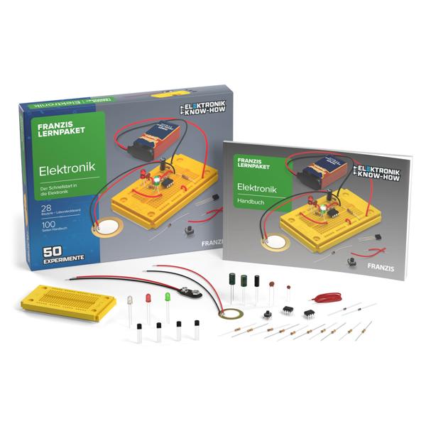 Komplettes Lernpaket Elektronik mit 28 Bauteilen & 50 Experimenten, inkl. Handbuch – Hochwertige Materialien für erfolgreiches Lernen