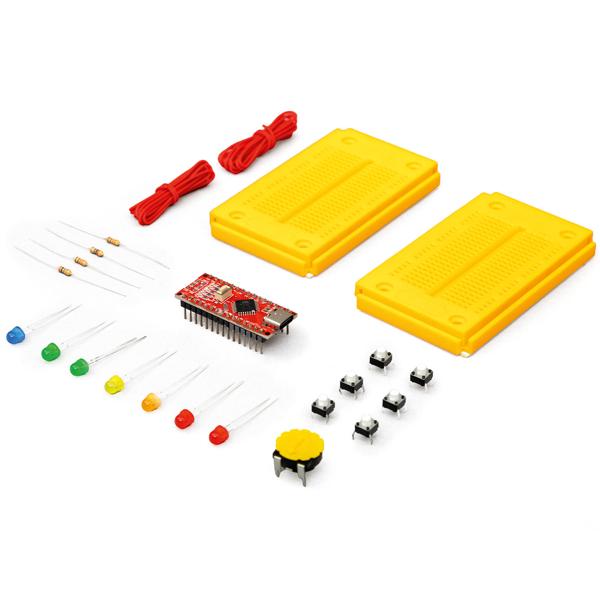 Innovatives Arduino Maker Kit für Einsteiger: Nano-Board, 2 Steckplatinen, 7 LEDs, Potentiometer - Für einfache Projekte und schnelle Erfolge