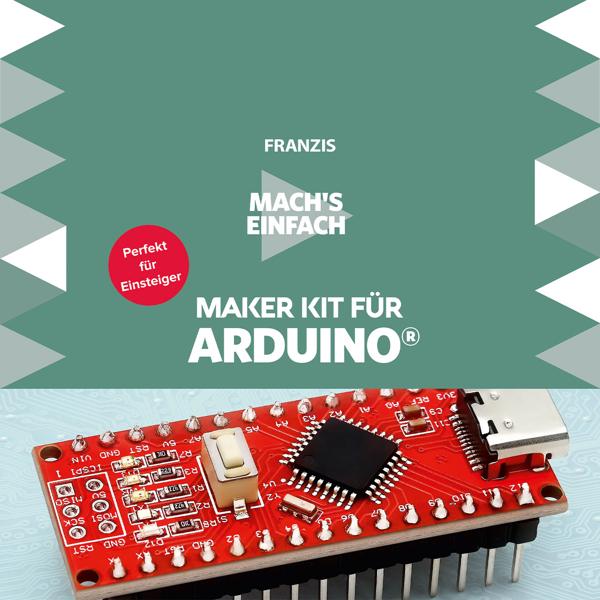 Innovatives Arduino Maker Kit für Einsteiger: Nano-Board, 2 Steckplatinen, 7 LEDs, Potentiometer - Für einfache Projekte und schnelle Erfolge