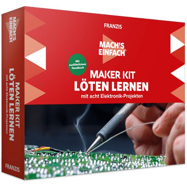 Lernpaket Löten - 8 Projekte inkl. Bauteile & 90-seitigem Handbuch - Fehlerfreies Löten lernen ab 14 Jahren - Für Einsteiger in die Elektronik