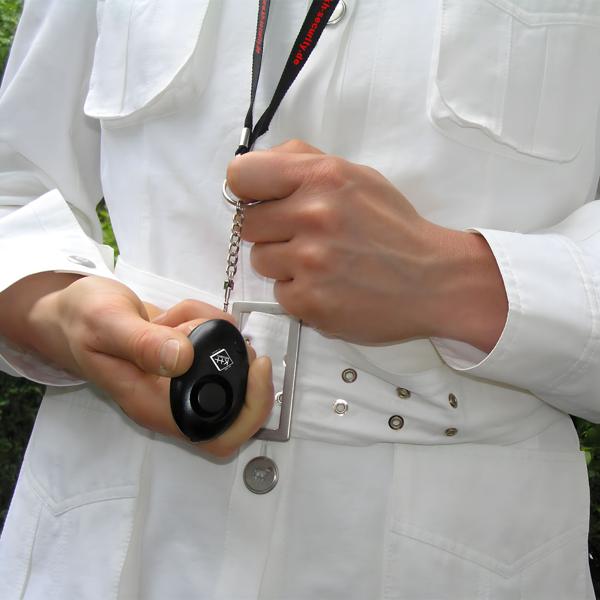 2er-Set Lautstarker 120 dB Personenalarm mit LED-Taschenlampe, schwarz, persönliche Sicherheit, hohe Abschreckung, Taschenalarm für Notfälle