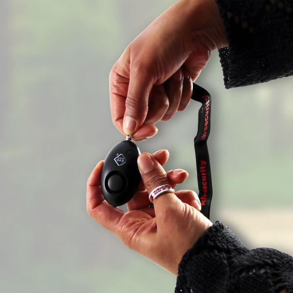 2er-Set Lautstarker 120 dB Personenalarm mit LED-Taschenlampe, schwarz, persönliche Sicherheit, hohe Abschreckung, Taschenalarm für Notfälle