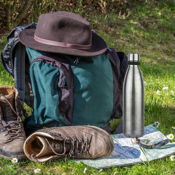 2er-Set Doppelwandige Edelstahl Trinkflasche mit Geheimversteck (350ml Safe) - 12h warm/24h kalt - Schutz für Wertsachen, 400ml