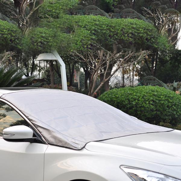 2er-Set Effektive Windschutzscheibenabdeckung mit Magneten: grau, 162 x 96 cm – Schutz vor Eis, Sonne, Staub, Pollen, schnelles Anbringen