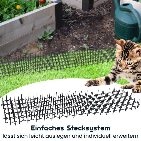 12er-Set Dornen-Gitter mit Spikes zur Tierabwehr, Tiervertreiber Stachelmatten gegen Katzen, Hunde, Marder, Schnecken, Schützt Ihre Beete und Pflanzen