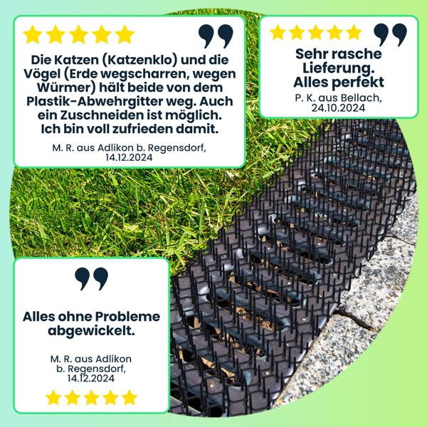 12er-Set Dornen-Gitter mit Spikes zur Tierabwehr, Tiervertreiber Stachelmatten gegen Katzen, Hunde, Marder, Schnecken, Schützt Ihre Beete und Pflanzen