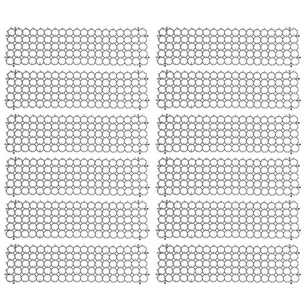 12er-Set Dornen-Gitter mit Spikes zur Tierabwehr, Tiervertreiber Stachelmatten gegen Katzen, Hunde, Marder, Schnecken, Schützt Ihre Beete und Pflanzen