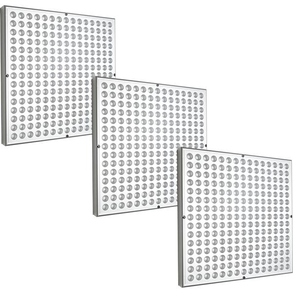 3er Professionelle Pflanzen-Wachstumslampe mit 225 LEDs - 250 Lumen, 300x300x35mm – fördert das Wachstum von Pflanzen effektiv & zuverlässig