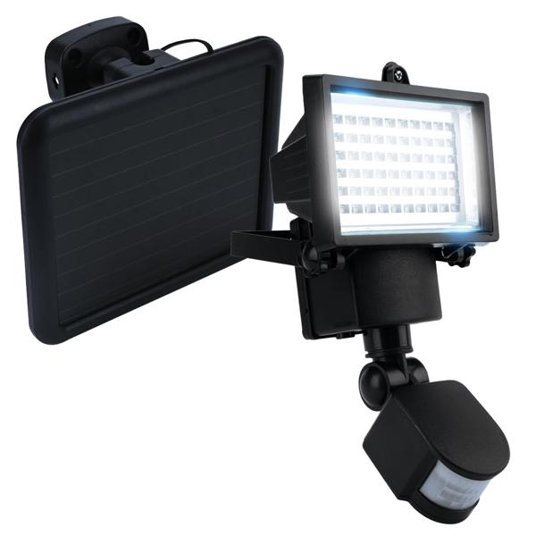 2er Solar LED Wand Fluter für aussen, PIR-Sensor 180° , 12 W, besonders helle 750 Lumen, IP44, autark dank Solarpanel, angenehmes weisses Licht
