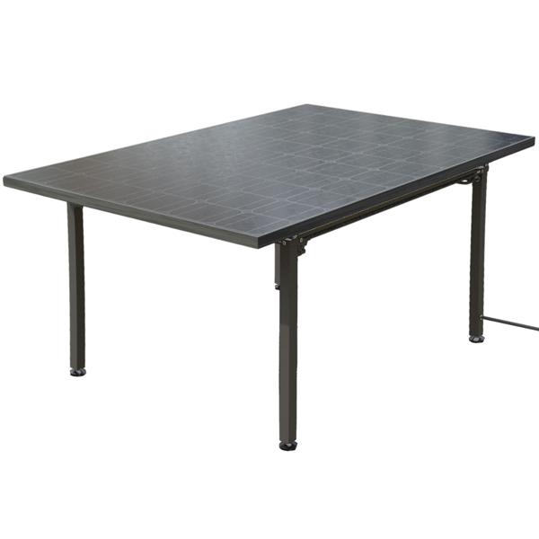 Solar Gartentisch mit 410W & Wechselrichter – Tisch-Kraftwerk für Balkon & Garten – Wetterfeste, nachhaltige Energiequelle mit App