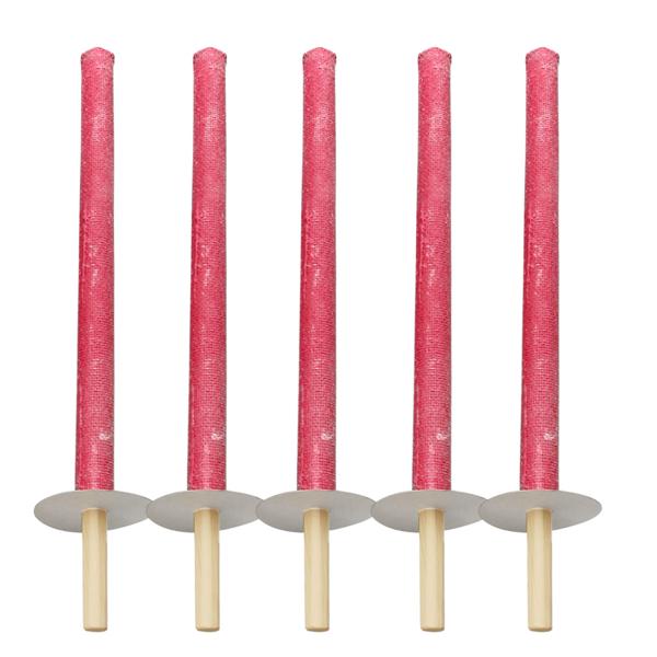 Outdoor-Fackelset (5 Stück): 45cm Wachsfackeln mit 75 Min Brenndauer, Holzgriff & Handschutz. Ideal für Garten, Camping & Events