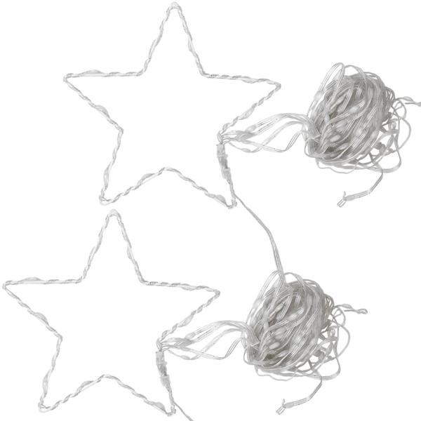 2er-Set Bunte LED Sternschnuppe, 1,45m - 85 RGB LEDs für traumhafte Lichtatmosphäre - ganzjährig einsetzbar, Partydeko, Terrasse, Balkon, IP44