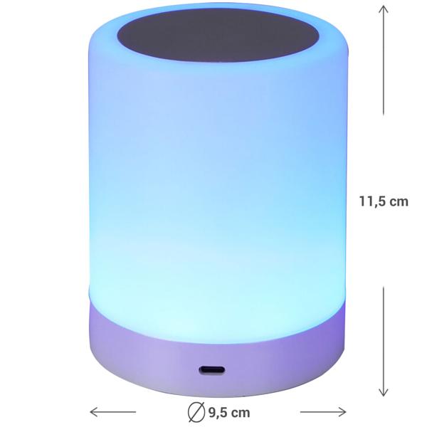 2er-Set Akku Tischlampe - dimmbar mit Touch-Funktion - 6 Lichtfarben, kabellos, USB-C-aufladbar, 18650 Li-Ion 1200 mAh