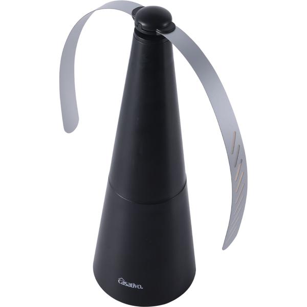 2er Akku-Fliegenvertreiber mit 2 Flügeln, tierfreundlicher Fliegenwedler ohne Chemie, Li-Ion Akku, Hinstellen, Aufhängen auf Balkon, Terrasse, im Garten