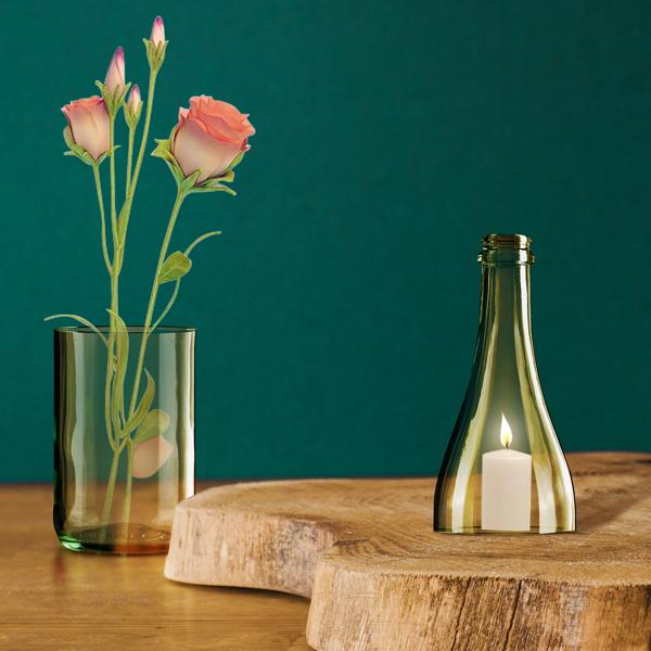 Glasschneider-Set mit Diamantschneidkopf – Flaschenschneider inkl. Sicherheitshandschuhe, Haltescheiben & Schleifpapier für Glasflaschen