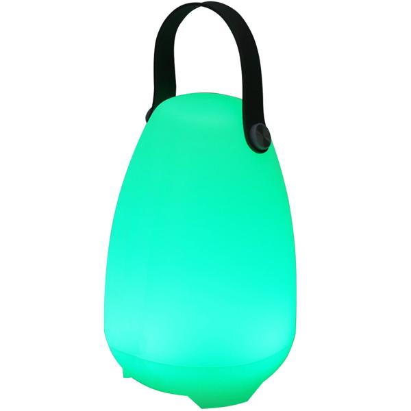 Ambiente-Wunder: Akku-Tischlaterne mit 16 RGB-Farben & Weiss, 20cm – 4 Modi, Fernbedienung, IP44 – Für atmosphärische Beleuchtung