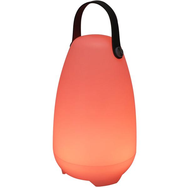 Kabellose Design-Lampe - Akku-Tischlampe, 26cm: 4 Lichtmodi weiss + 16 RGB-Farben, IP44, stimmungsvoll & wetterfest - Ihr flexibler Lichtakzent