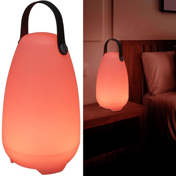 2er-Set Kabellose Design-Lampe - Akku-Tischlampe, 26cm: 4 Lichtmodi weiss + 16 RGB-Farben, IP44, wetterfest - Ihr flexibler Lichtakzent