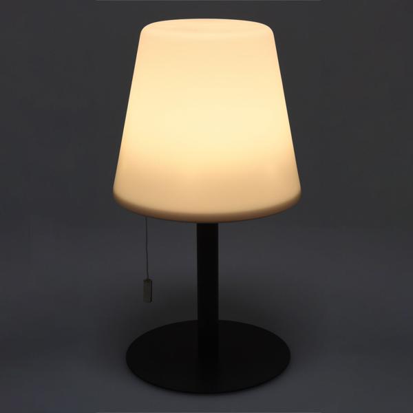 2er-Set Akku Tischlampe - 4 Lichtmodi warmweiss & bunt für drinnen & draussen - IP44 spritzwassergeschützt, 30cm, USB aufladbar 2.400 mAh Akku